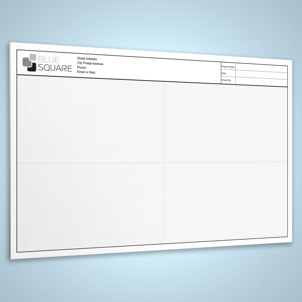 10 Square Inch Cartesian Pad 17 x 11 - 10 Square Inch - Rainbow Printing