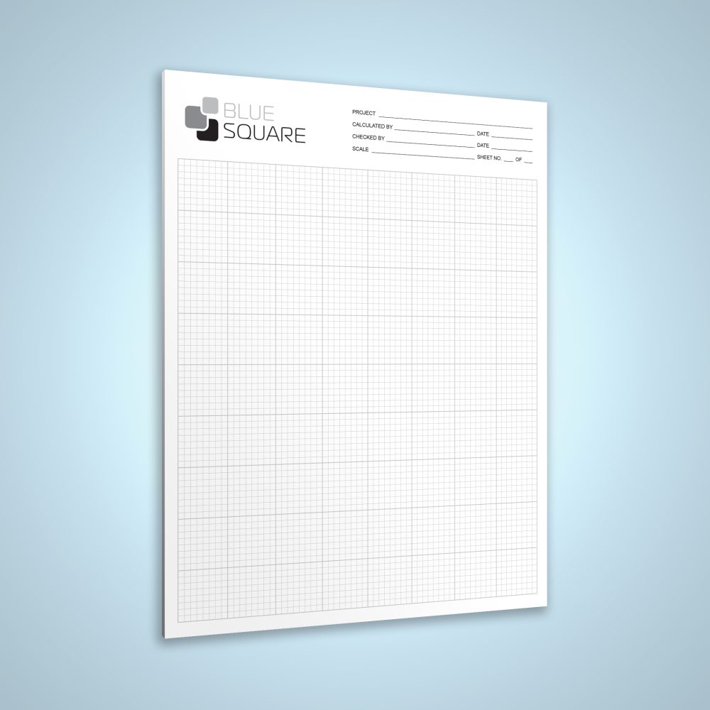 Engineering Pad Example Engineering Pad 8.5 x 11 - 10 Square Inch - Rainbow Printing