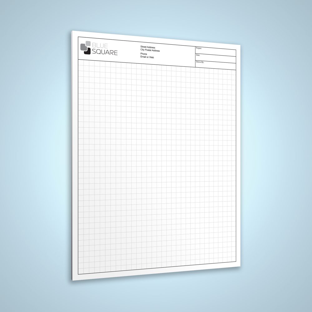 Graphpad Square Grid Graph Pad 8.5 x 11 - 4 Square Inch - Rainbow Printing